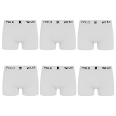 Cueca Boxer Polo Wear - 6 Unidades - Masculina