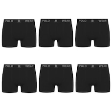 Cueca Boxer Polo Wear - 6 Unidades - Masculina