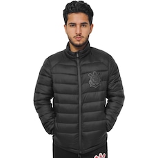 Jaqueta Puffer do Corinthians All Black Masculina