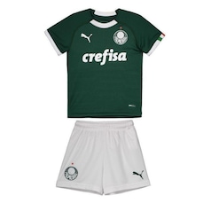 Kit Uniforme de Futebol Infantil do Palmeiras I 2019 Puma