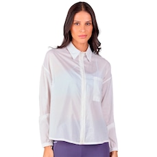 Jaqueta Alto Giro Camisa Oversized Feminina