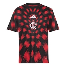 Camiseta Flamengo Pré Jogo 25/26 Adidas Infantil
