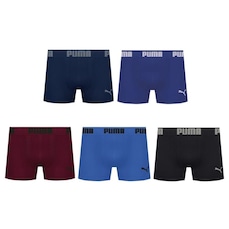 Kit 5 Cuecas Puma Boxer Sem Custura Masculina