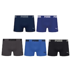 Kit 5 Cuecas Puma Boxer Sem Custura Masculina