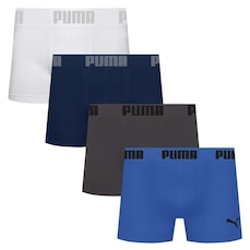 Kit 4 Cuecas Puma Boxer Sem Custura Masculina