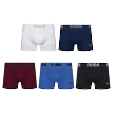 Kit 5 Cuecas Puma Boxer Sem Custura Masculina