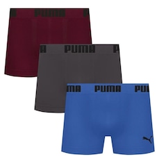 Kit 3 Cuecas Puma Boxer Sem Custura Masculina