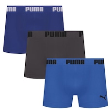 Kit 3 Cuecas Puma Boxer Sem Custura Masculina