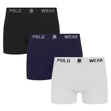 Kit 3 Cuecas Boxer Polo Wear Masculina