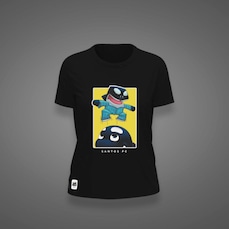 Camiseta do Santos Baleinha e Baleião Zé Carretilha Feminina