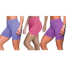 Shorts Selene Sem Costura - 3 Unidades - Feminino