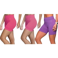 Shorts Selene Sem Costura - 3 Unidades - Feminino