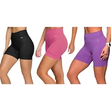 Shorts Selene Sem Costura - 3 Unidades - Feminino