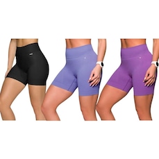 Shorts Selene Sem Costura - 3 Unidades - Feminino