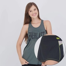 Conjunto Shorts Saia + Regata Everlast Feminina