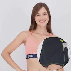 Conjunto Shorts Saia + Top Everlast Basic II Feminino