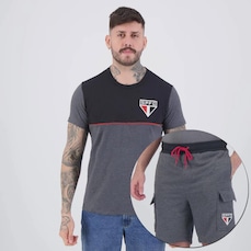 Conjunto Camisa + Bermuda do São Paulo Masculina