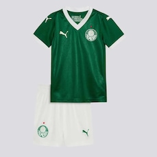 Camiseta + Bermuda do Palmeiras I Puma 25/26 Infantil