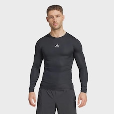 Camiseta Masculina Adidas Manga Longa Techfit Compression Treino