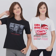 Kit de 2 Camisas do Flamengo Feminina