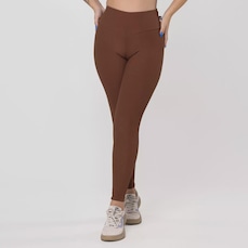 Calça Legging Fitness Textura Canelado Poliamida Feminina