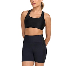 Bermuda Alto Giro Recortes Shine Feminina