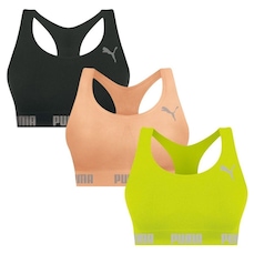 Top Puma Nadador sem Costura - 3 Unidades - Feminino