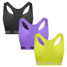 Top Puma Nadador sem Costura - 3 Unidades - Feminino