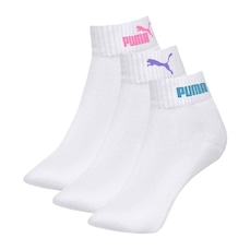 Meia Cano Curto Puma Esportiva - 3 Pares - Feminina