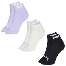 Meia Cano Baixo Puma Esportiva - 3 Pares - Feminina