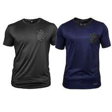 Kit 2 Camisas do Corinthians + Fitness + Casual Coimbra Masculina