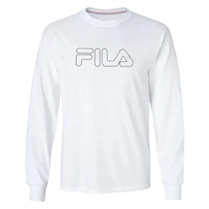 Camiseta Manga Longa Masculina Fila Letter Outline