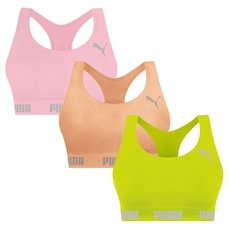 Top Puma Nadador sem Costura - 3 Unidades - Feminino