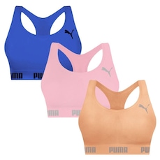 Top Puma Nadador sem Costura - 3 Unidades - Feminino