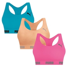 Top Puma Nadador sem Costura - 3 Unidades - Feminino
