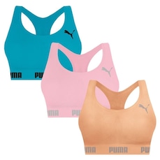 Top Puma Nadador sem Costura - 3 Unidades - Feminino