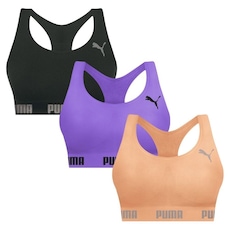 Top Puma Nadador sem Costura - 3 Unidades - Feminino