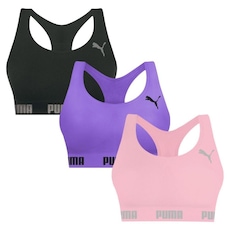 Top Puma Nadador sem Costura - 3 Unidades - Feminino