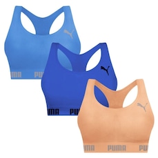 Top Puma Nadador sem Costura - 3 Unidades - Feminino
