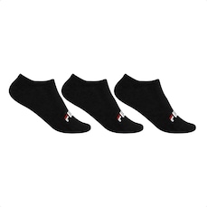 Kit Meia Cano Curto Fila Tripack Lisa Unissex