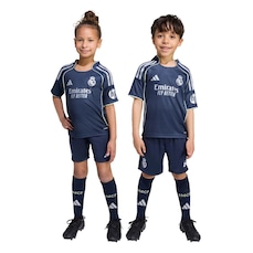 Kit Uniforme de Futebol Real Madrid II 25/26 Infantil adidas