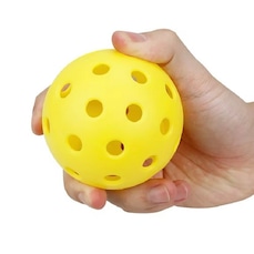 Bola de Pickleball Amarela De 40 Buracos - Kit com 4 bolas