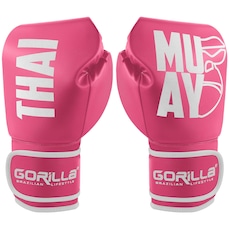 Luva Muay Thai Boxe Kickboxing Profissional Gorilla Feminina