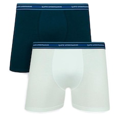 Kit Cueca Boxer Lupo Com Elastano 2 Peças