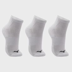Meia Cano Curto Mizuno Prime Tam. 33 a 38 com 3 Pares Unissex