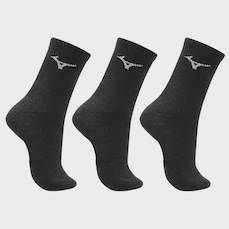 Meia Cano Médio Mizuno Prime Tam. 33 a 38 com 3 Pares nissex