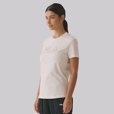 Camiseta Fila Regular Basic Outline Feminina