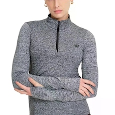 Blusa Manga Longa Feminina New Balance 1/2 Ziper Sport Essentials