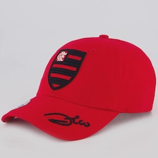 Boné Adulto Supercap do Flamengo Zico Aba Curva