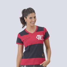 Camiseta do Flamengo Braziline Lib 81 Zico Feminina